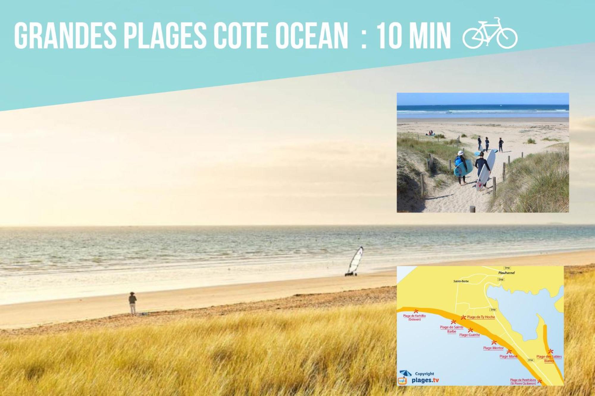 Studio Cosy Les Roses Tremieres 3 Etoiles Centre Plouharnel Proche Mer Eksteriør bilde